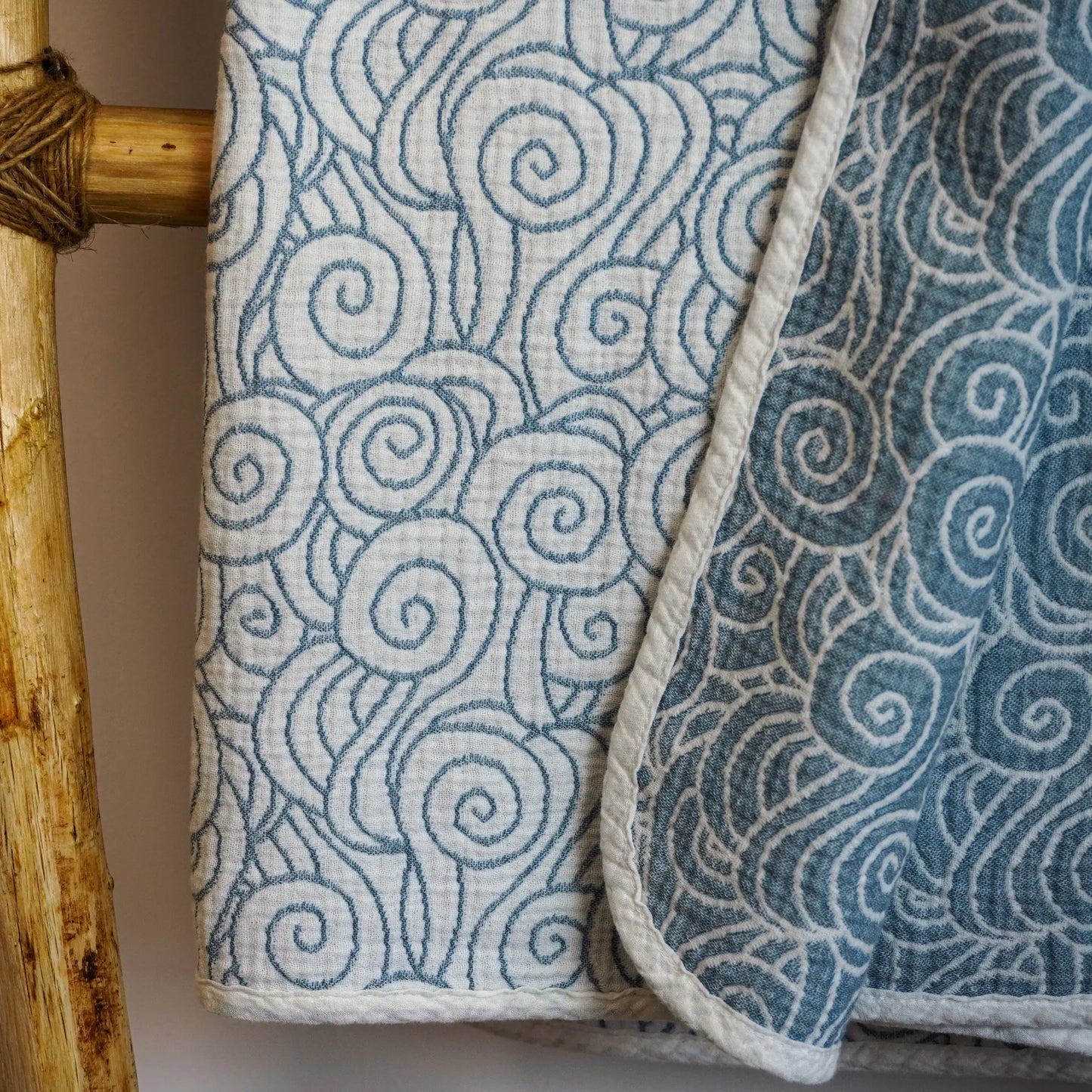 Batanije muslin katër shtresore - Blue Wave