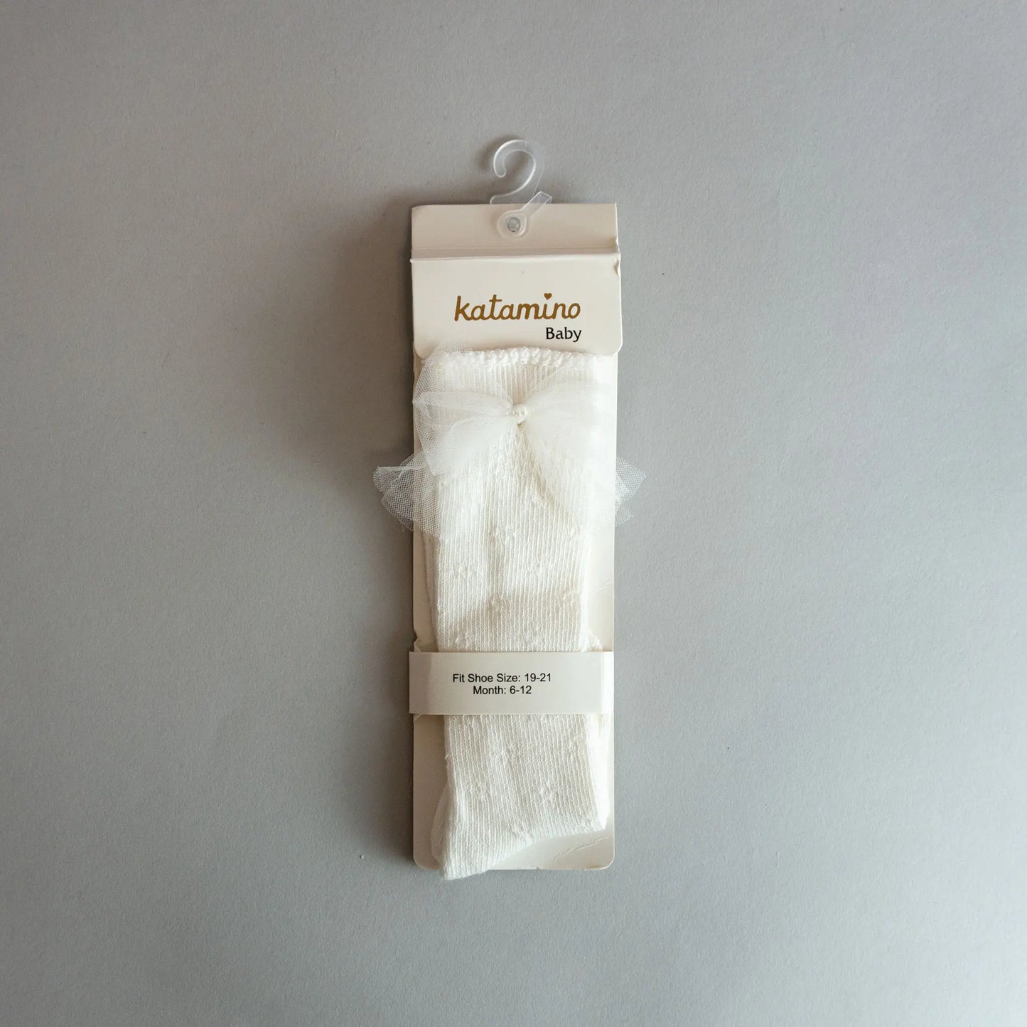 Çorape me fjongë - Daisy Eggshell