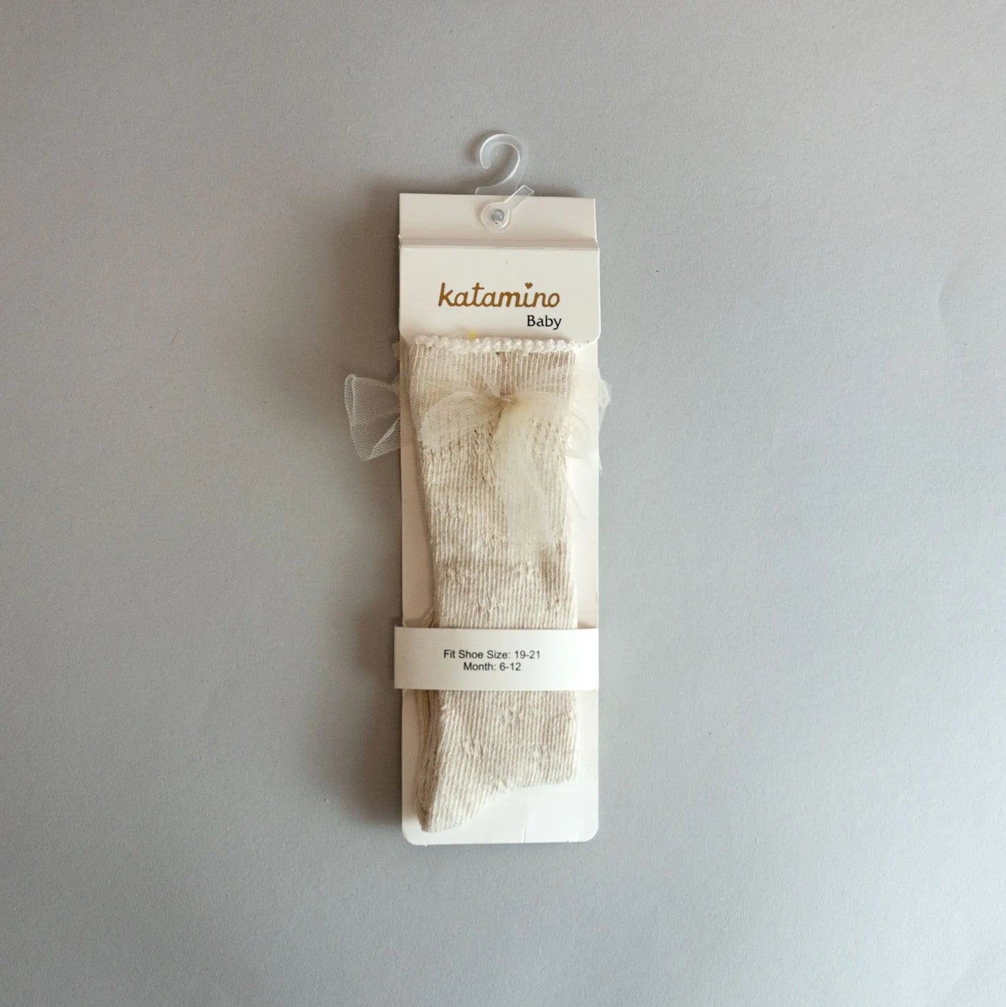 Çorape me fjongë - Daisy Beige