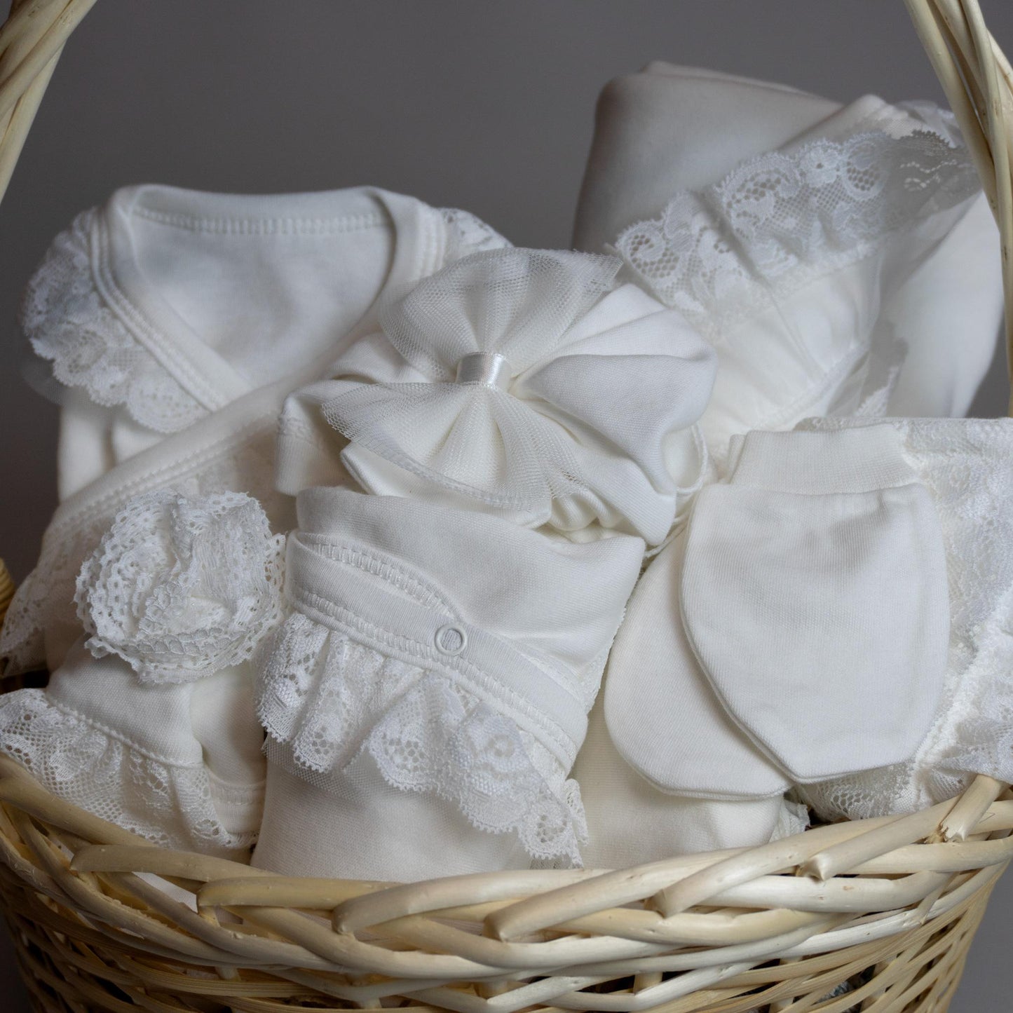 Shportë e mesme për vajza - White Floral