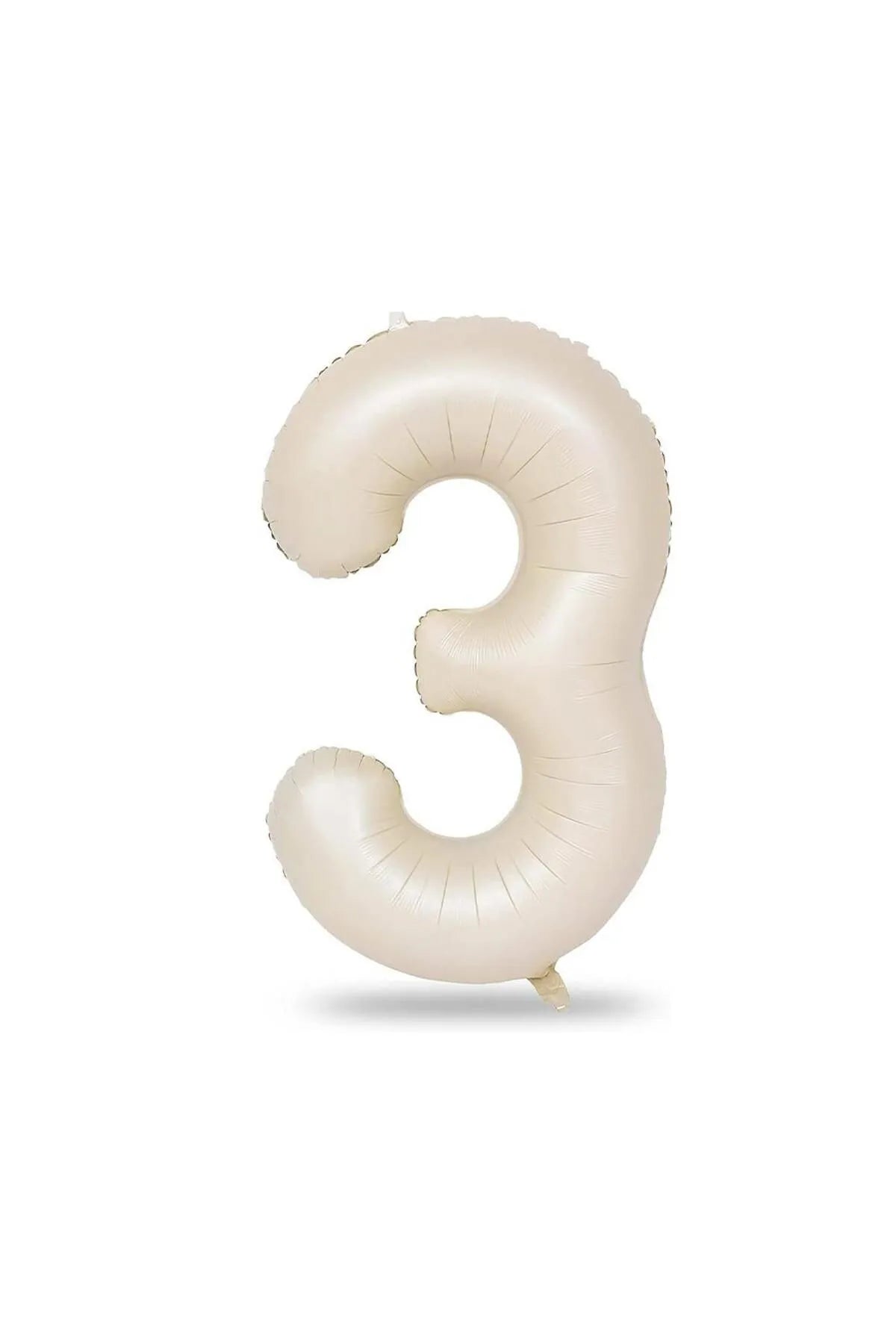 Balon 34 inç (76 cm) me numër 3 - Beige
