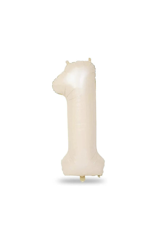 Balon 34 inç (76 cm) me numër 1 - Beige