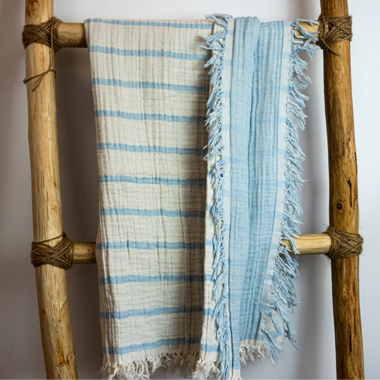 Batanije muslin katër shtresore - Baby Blue