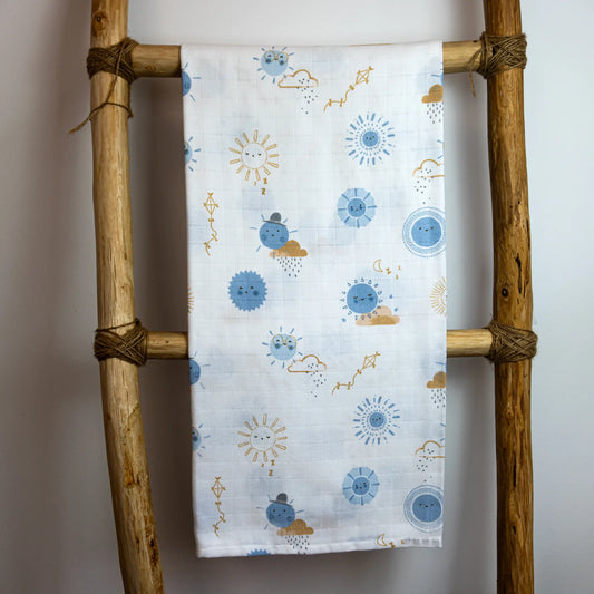 Napë muslin swaddle - Minty Blue