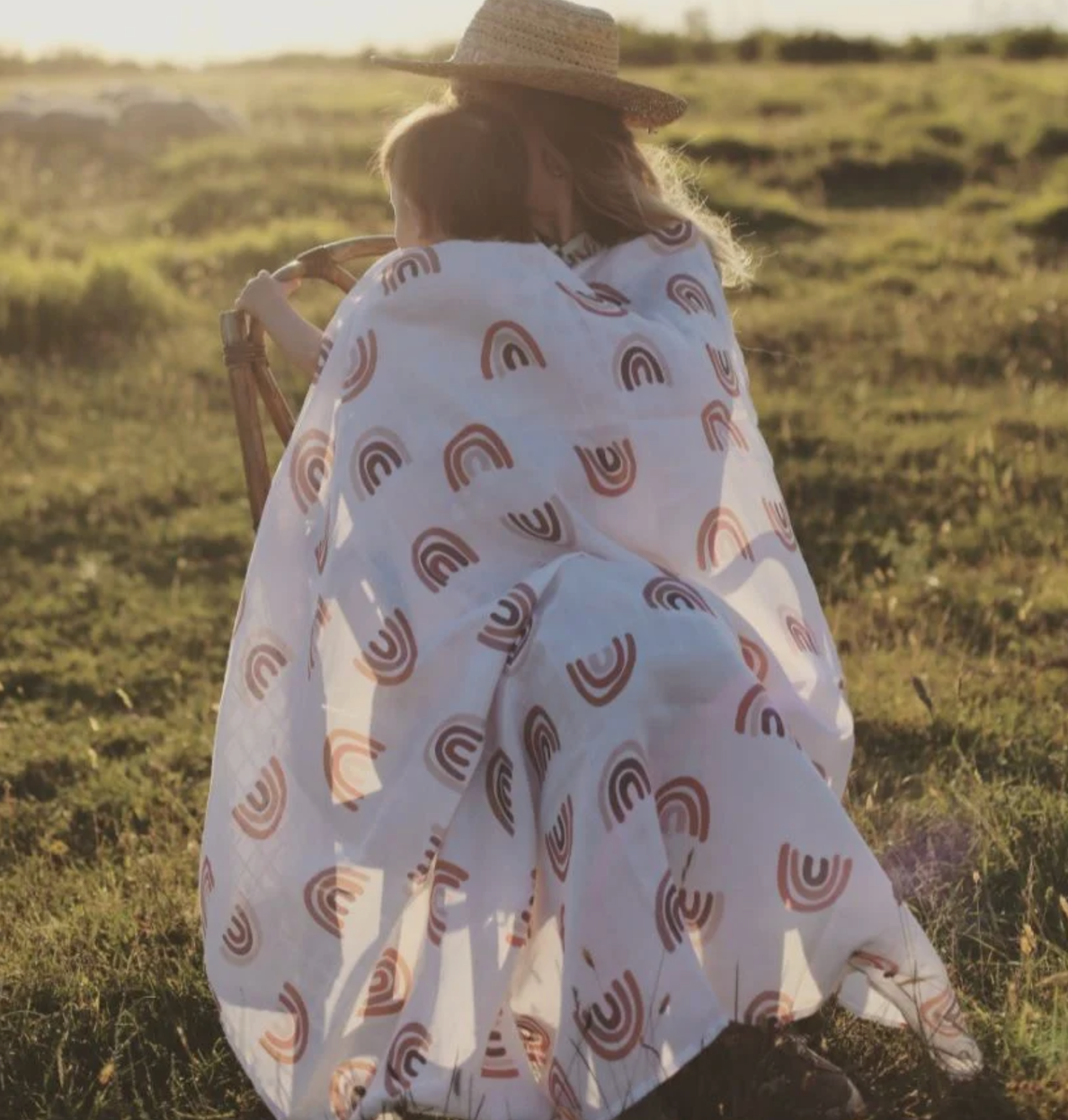 Napë muslin swaddle - Bohemian rainbow