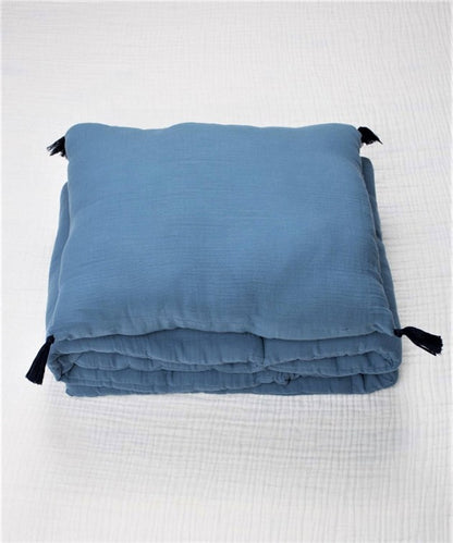 Anesore krevati me dimenzion 32x180cm, material muslin - ngjyre blu