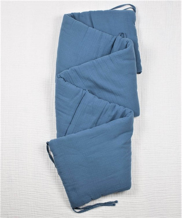 Anesore krevati me dimenzion 32x180cm, material muslin - ngjyre blu