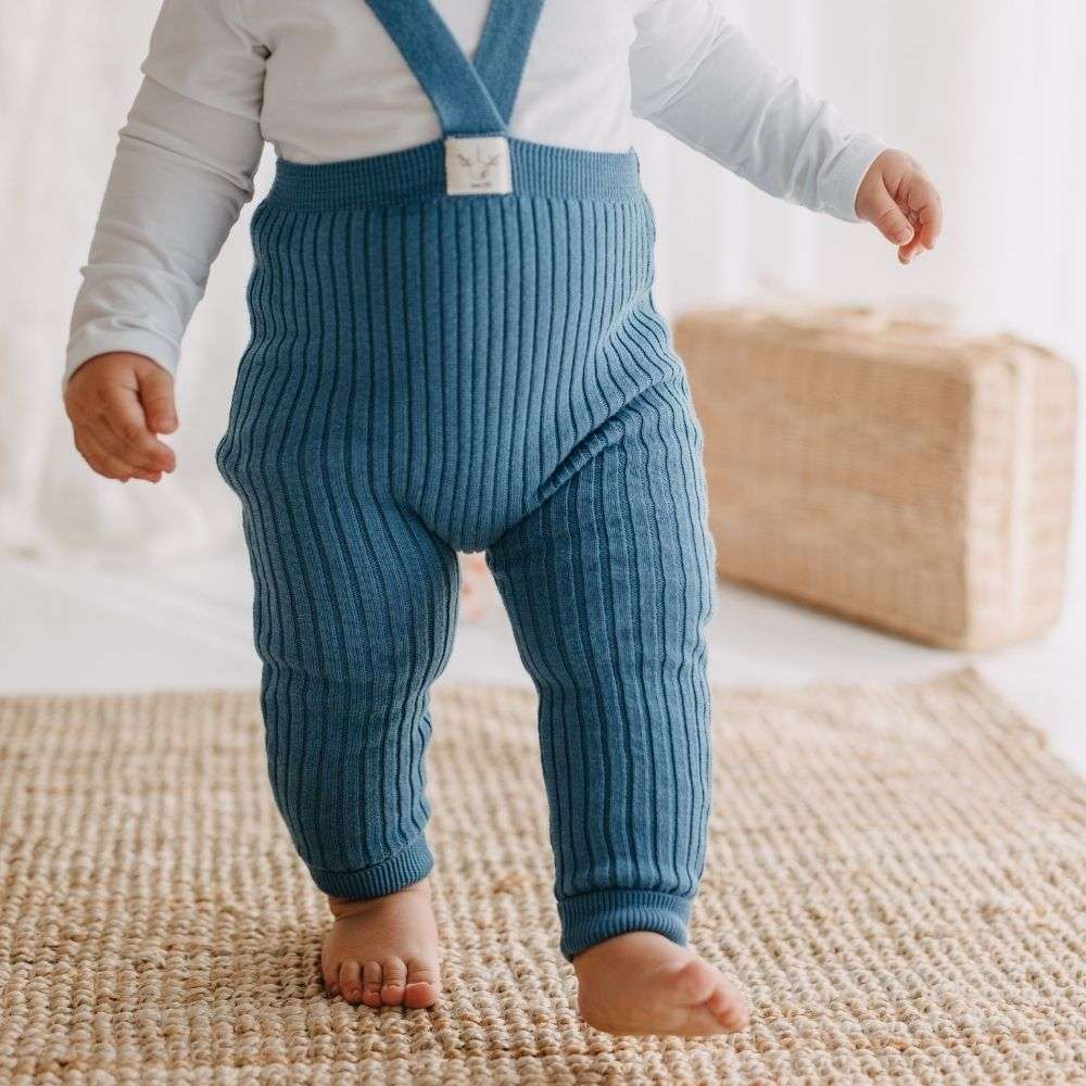 Kominoshe me rripa për fëmijë, 3-24 muajsh - Indigo