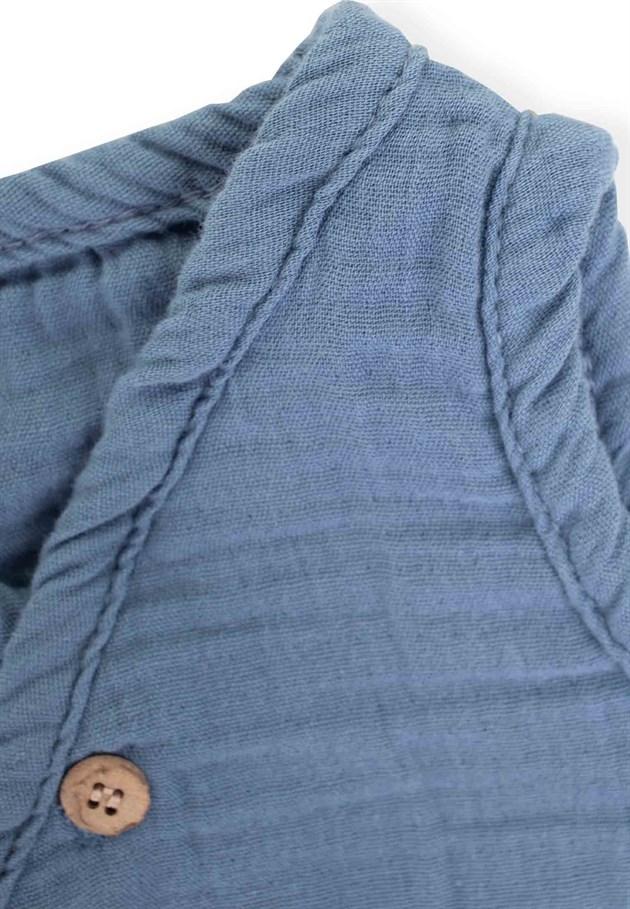 Kominoshe verore 0-3 vjet, Muslin - Blu vjollcë