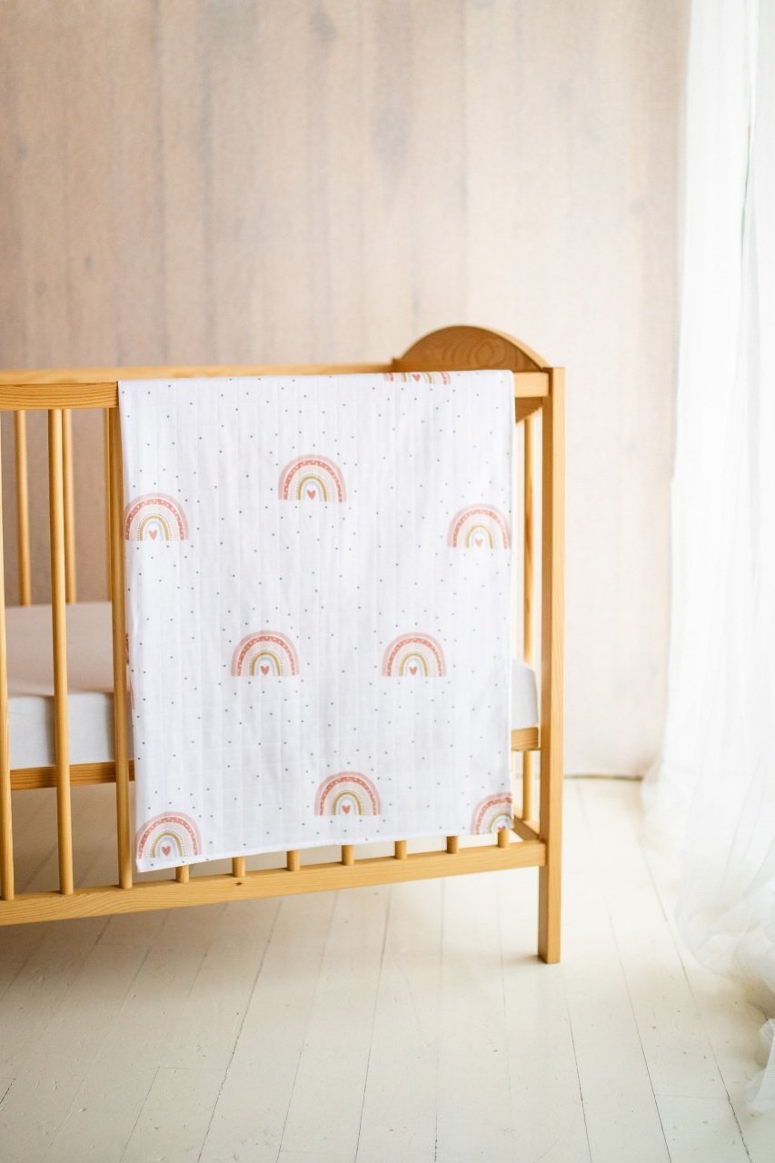 Napë (pelenë) organike 100x100cm me dy mindila - Rainbow